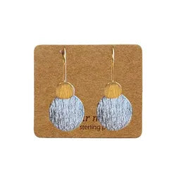 Double Disc Drop Earrings