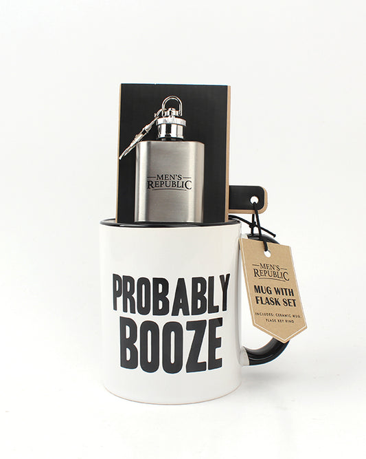 Hip Flask Key Ring Set...Mug