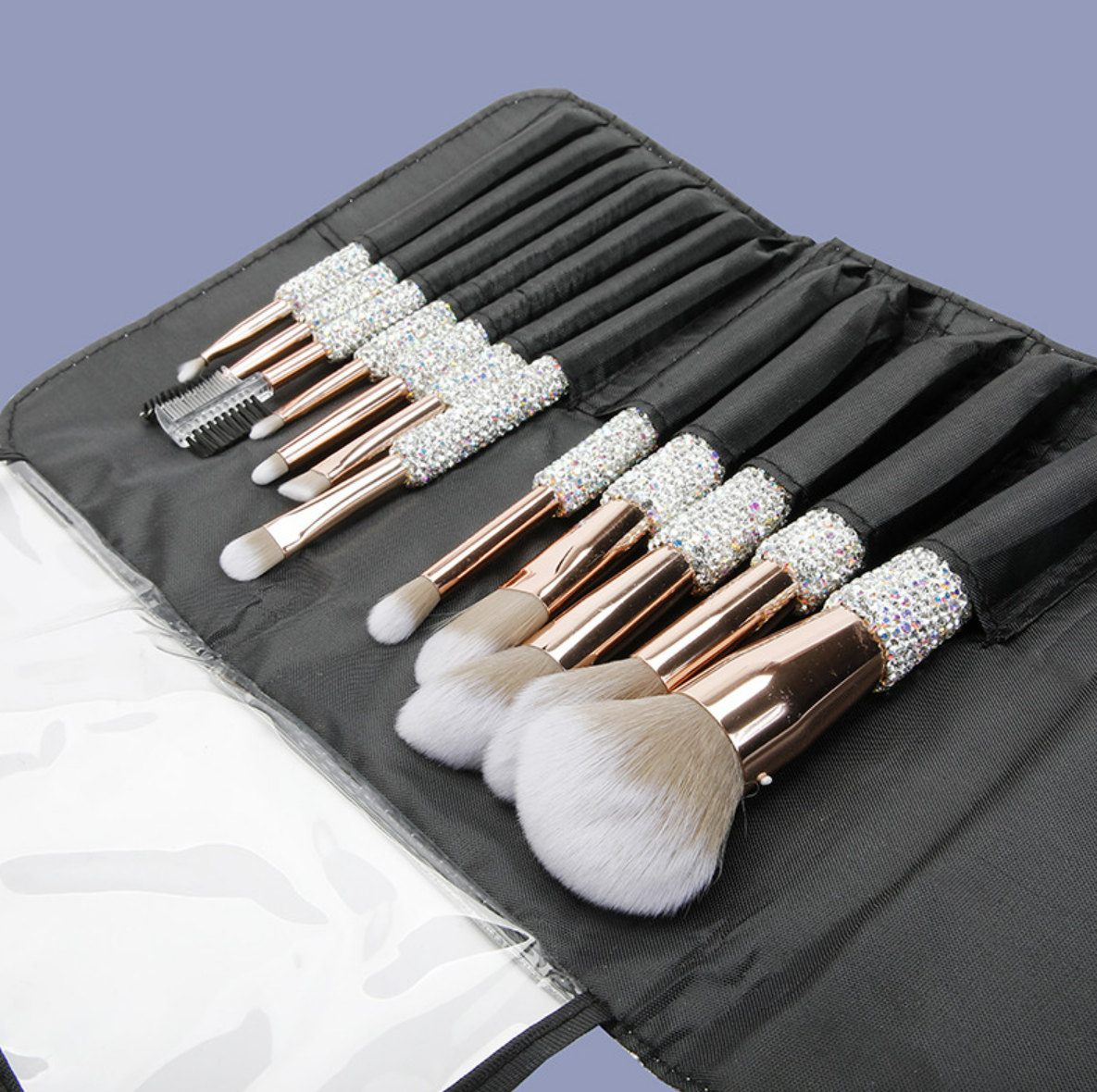 Bling Crystal Cosmetic Brush Set