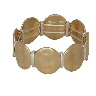 Hammered Disc Bracelet (S)