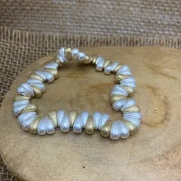 Teardrop Stretch Bracelet - S/G