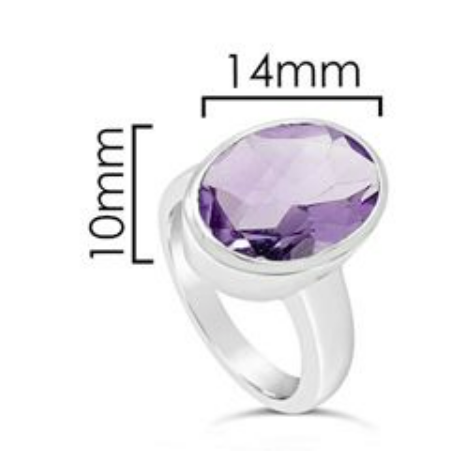 Amethyst (1.5cm) Ring