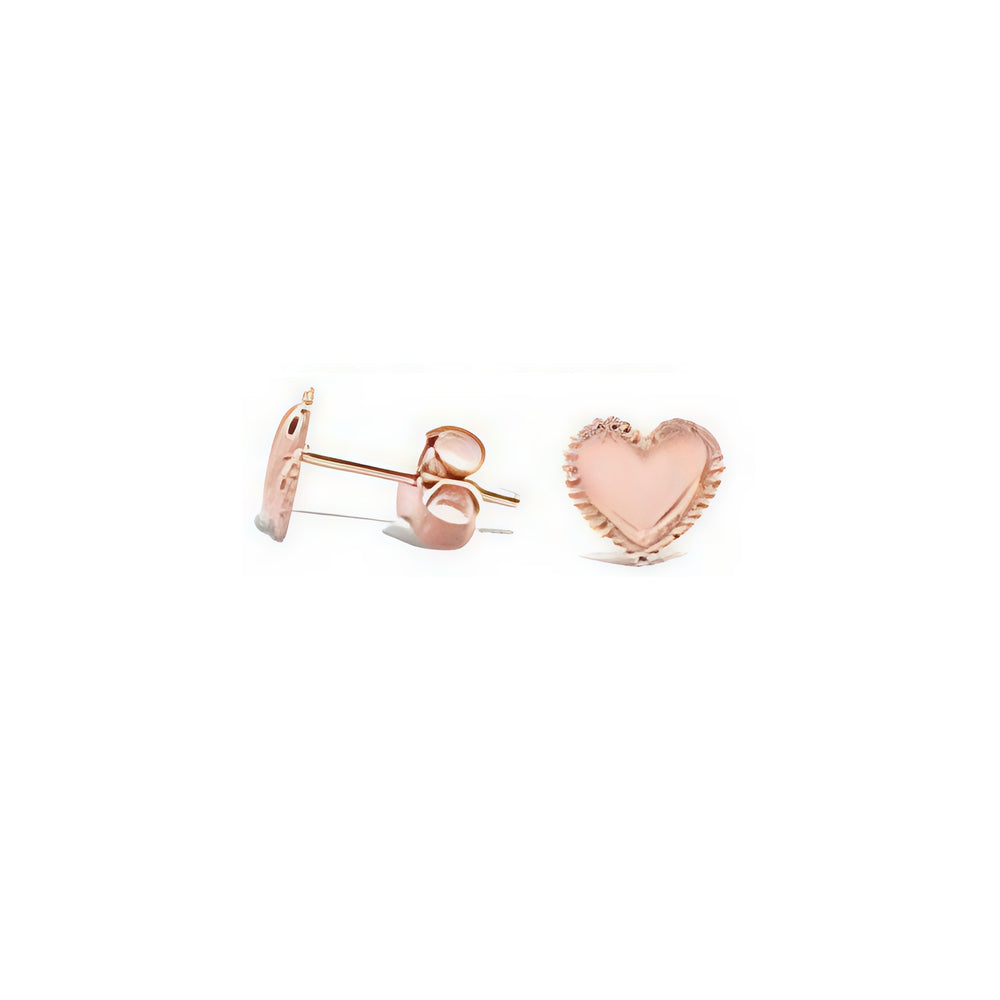 SS Heart Studs-RG