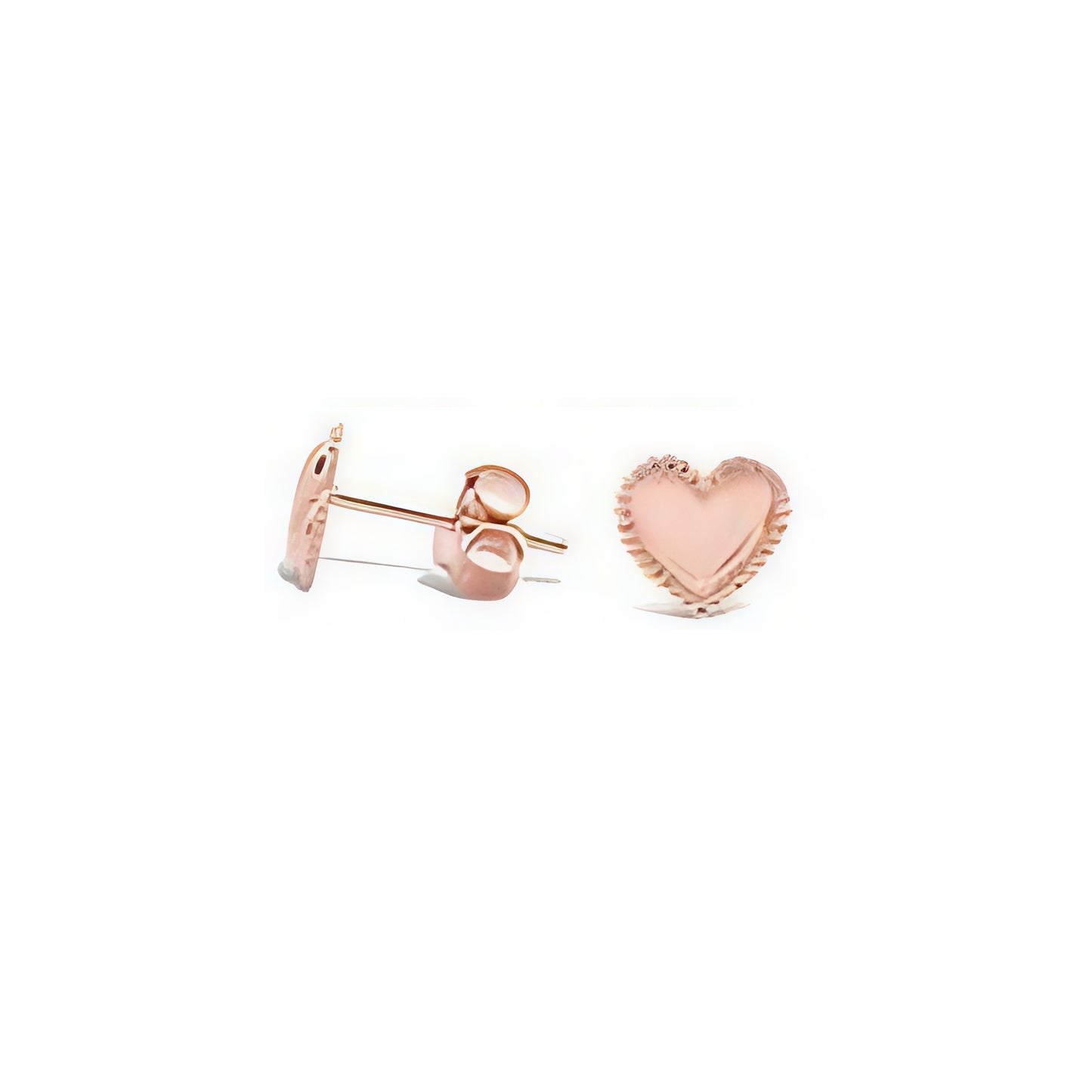 SS Heart Studs-RG