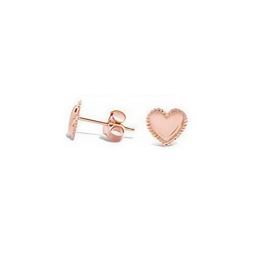 SS Heart Studs-RG