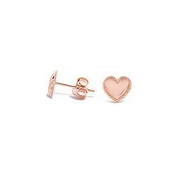 SS Heart Studs-RG