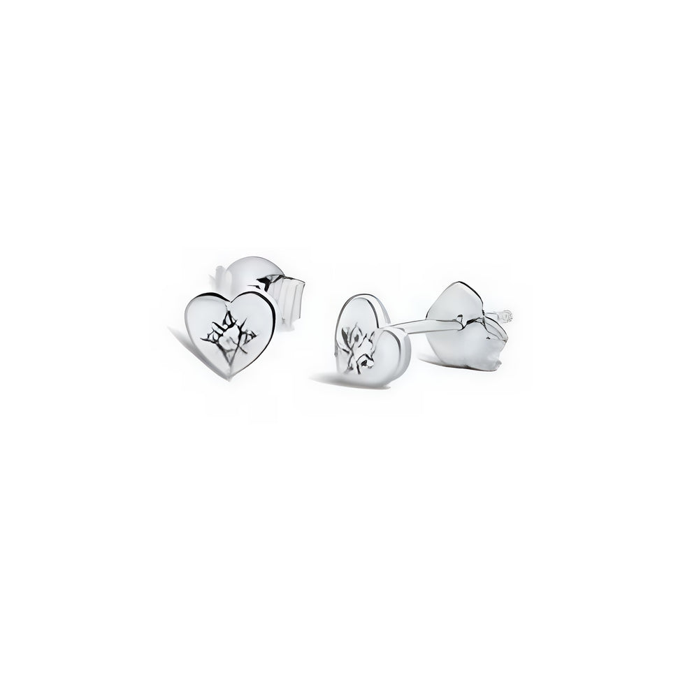 SS Heart CZ Studs-SI