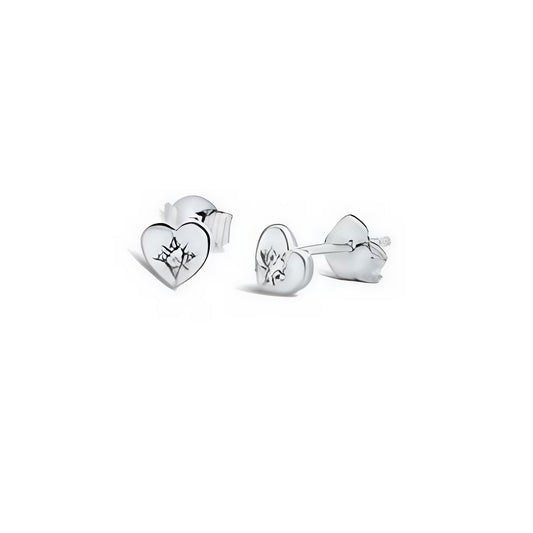 SS Heart CZ Studs-SI