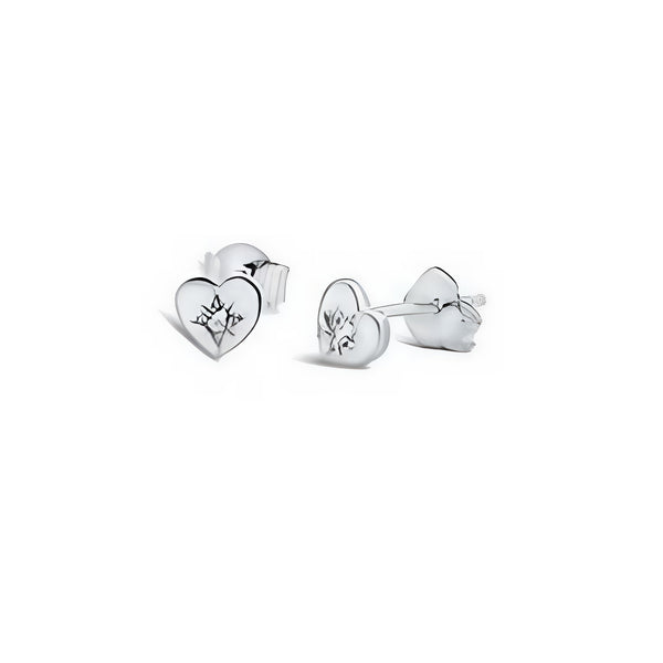 SS Heart CZ Studs-SI