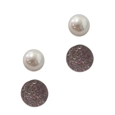 Pearl w Beaten Disc Studs