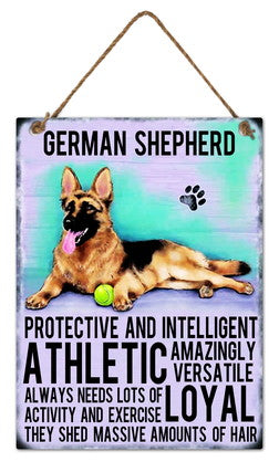 German Shepherd Metal Wall Hanging