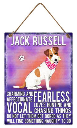Jack Russell Metal Wall Hanging