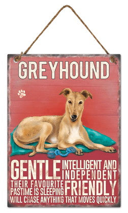Greyhound (Brown) Metal Wall Hanging