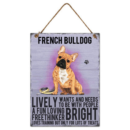 French Bulldog Metal Wall Hanging