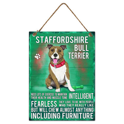 Staffordshire Bull Terrier Metal Wall Hanging