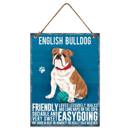 English Bulldog Metal Wall Hanging