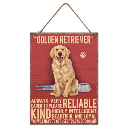 Golden Retriever Metal Wall Hanging