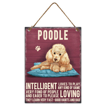 Poodle (Brown) Metal Wall Hanging