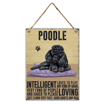 Poodle (Black) Metal Wall Hanging