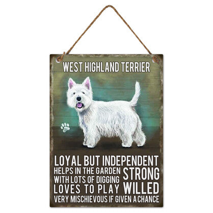 West Highland Terrier Metal Wall Hanging