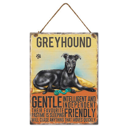 Greyhound (Black) Metal Wall Hanging