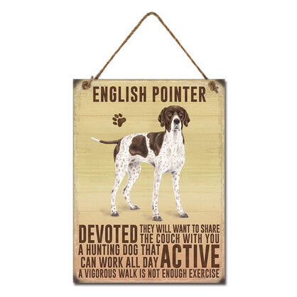 English Pointer Metal Wall Hanging