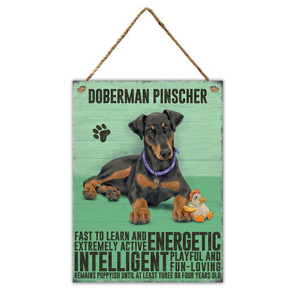 Doberman Pinscher Metal Wall Hanging
