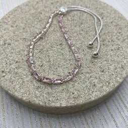 Stone Silver Slider - Pink