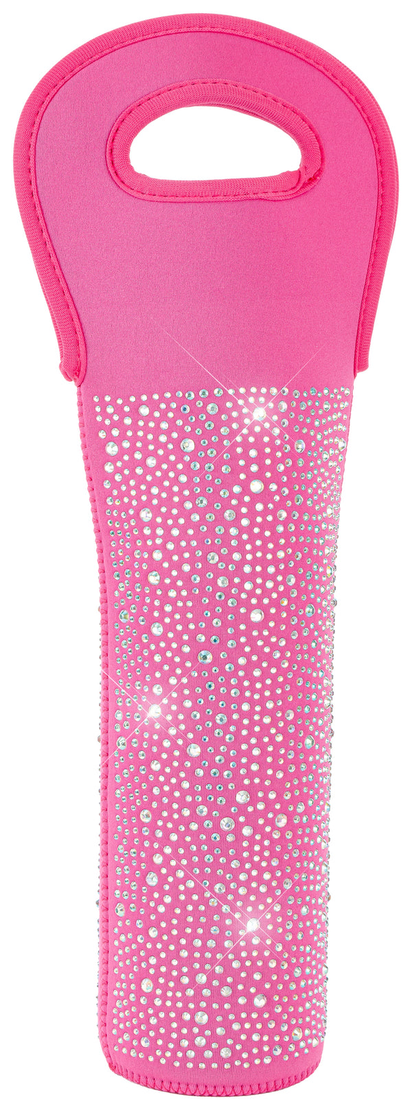 Luxury Diamonte Wine Carrier-Pink