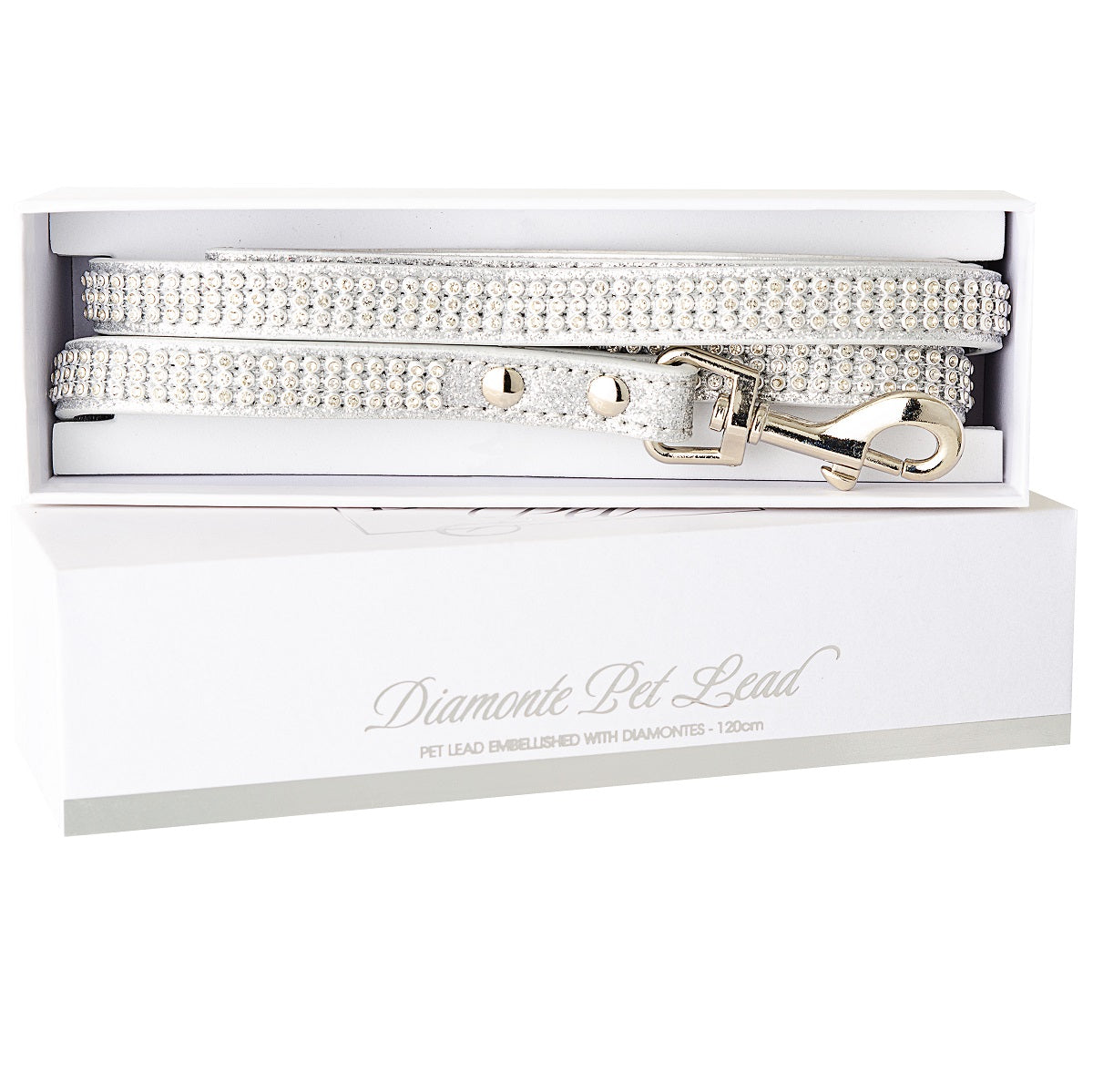 Luxury Pet Lead (120cm)-Silver