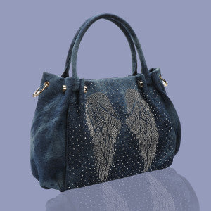Angel Wings Tote Bag-Denim